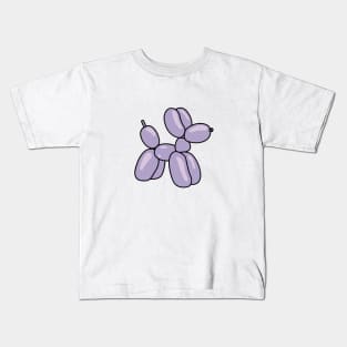 Cute Purple Balloon Animal Dog Kids T-Shirt